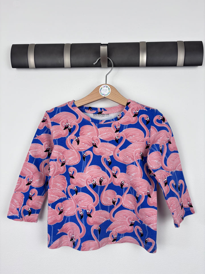 Sleep No More Flamingo Top 2–4 Years Long Fit-Tops-Second Snuggle Preloved