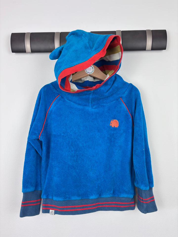 Alba Organic Blue Terry Hoodie 104 (3-4 Years)-Hoodies-Second Snuggle Preloved