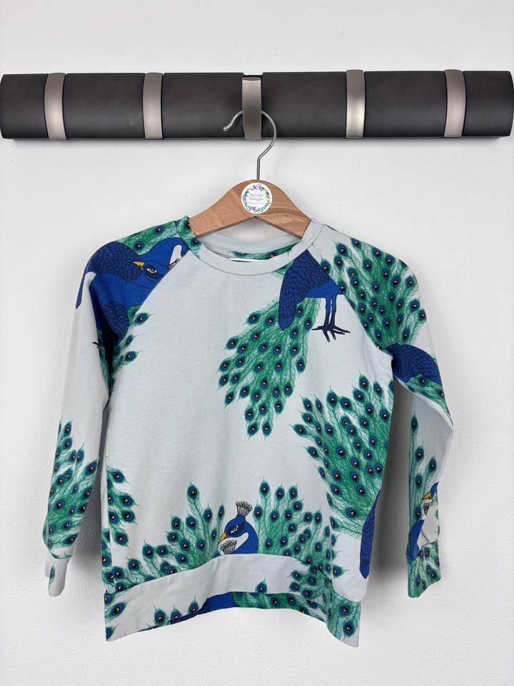 Mini Rodini Peacock Sweatshirt 92/98 (2-3 Years)-Jumpers-Second Snuggle Preloved