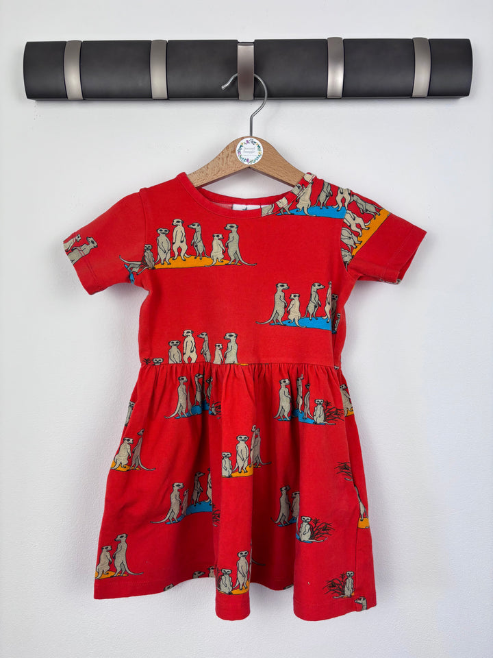 Oomph & Floss Red Meerkat Dress 2 Years-Dresses-Second Snuggle Preloved