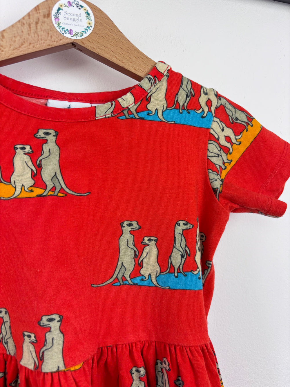 Oomph & Floss Red Meerkat Dress 2 Years-Dresses-Second Snuggle Preloved