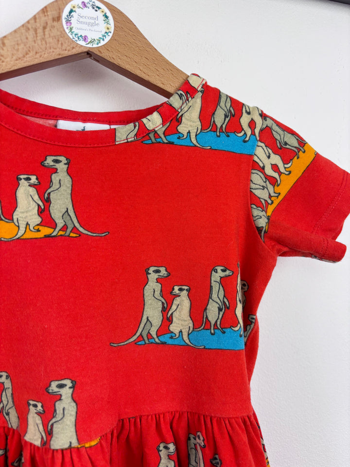 Oomph & Floss Red Meerkat Dress 2 Years-Dresses-Second Snuggle Preloved
