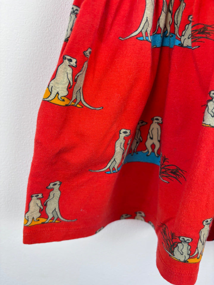 Oomph & Floss Red Meerkat Dress 2 Years-Dresses-Second Snuggle Preloved