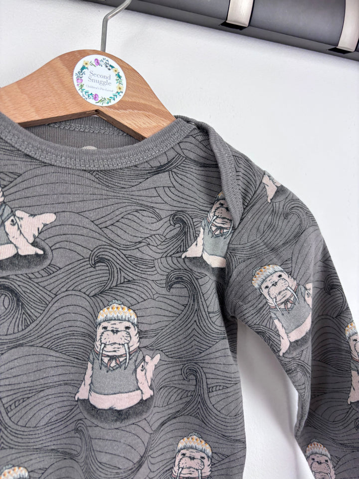 Enfant Grey Romper 9 Months-Rompers-Second Snuggle Preloved