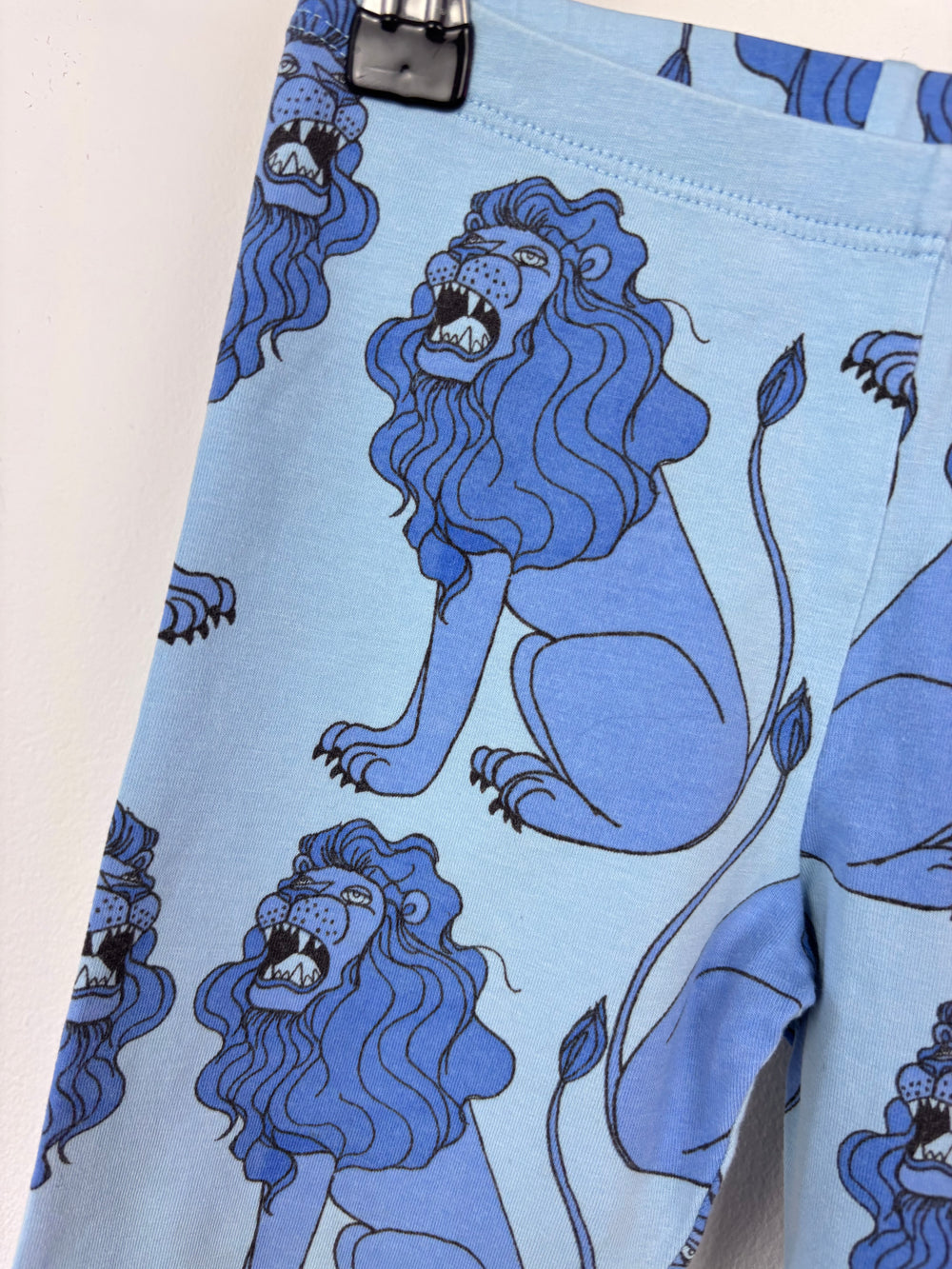 Mini Rodini Blue Lion Leggings and Hat 80/86 (12-18 Months)-Leggings-Second Snuggle Preloved