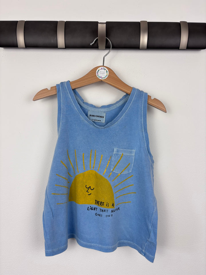 Bobo Choses Blue Sun Vest 2-3 Years-Tops-Second Snuggle Preloved