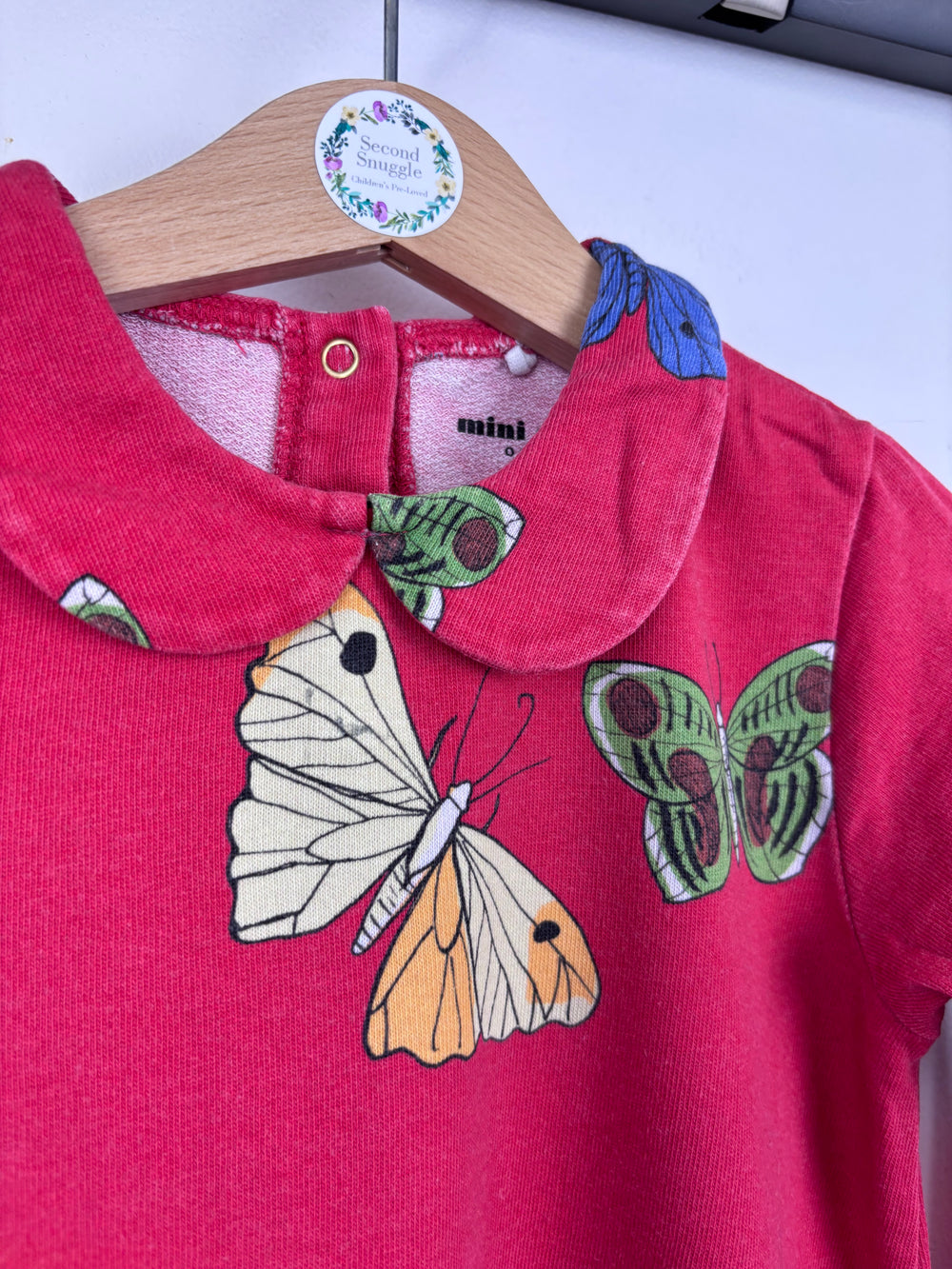 Mini Rodini Butterfly Print Dress Size 92/98 (2-3 Years)-Dresses-Second Snuggle Preloved