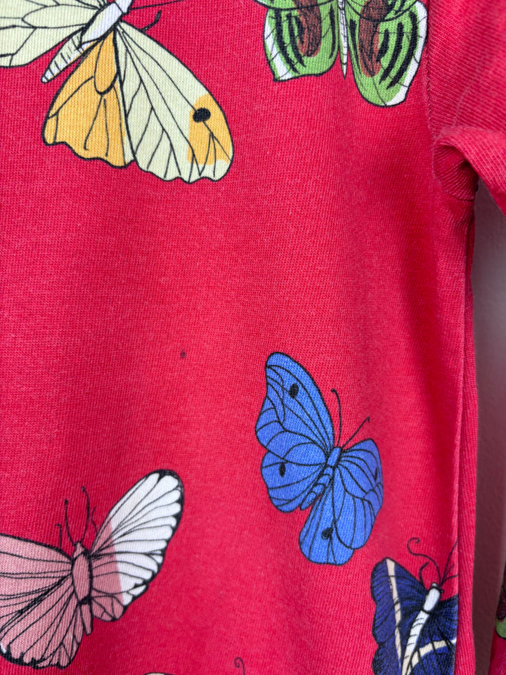 Mini Rodini Butterfly Print Dress Size 92/98 (2-3 Years)-Dresses-Second Snuggle Preloved