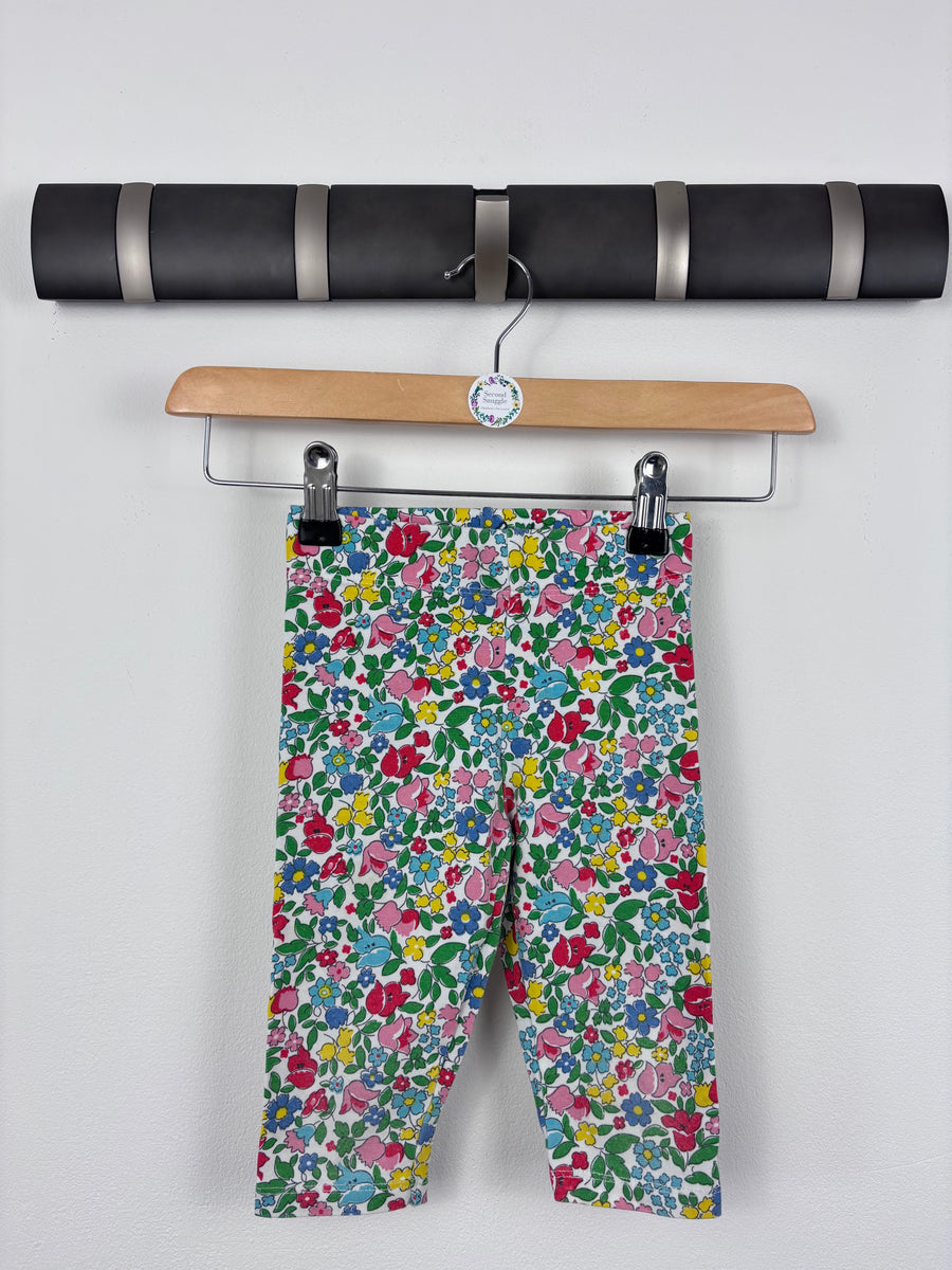 Boden Floral Cropped Leggings 2-3 years-Leggings-Second Snuggle Preloved