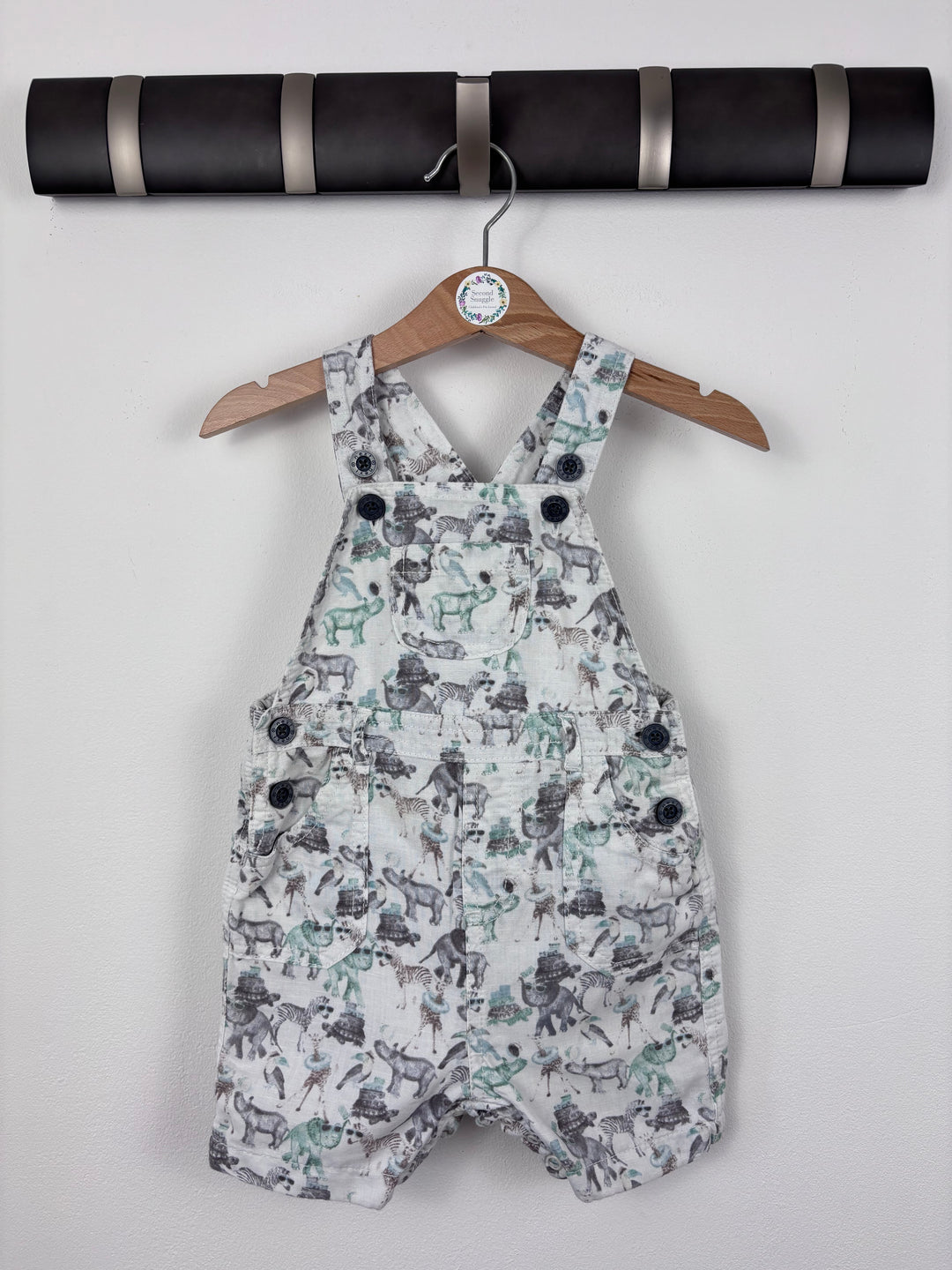 Next Animal Print Dungarees 9-12 Months-Dungarees-Second Snuggle Preloved
