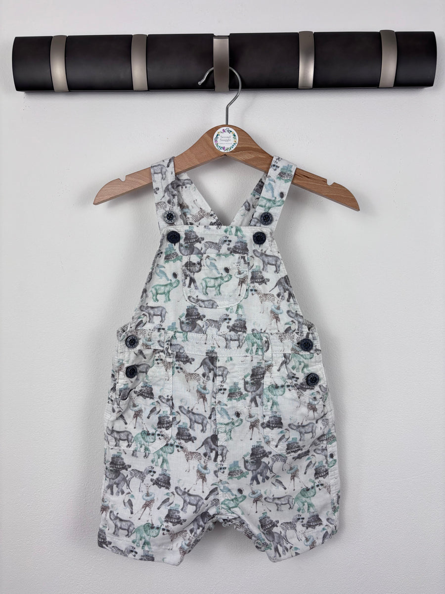 Next Animal Print Dungarees 9-12 Months-Dungarees-Second Snuggle Preloved