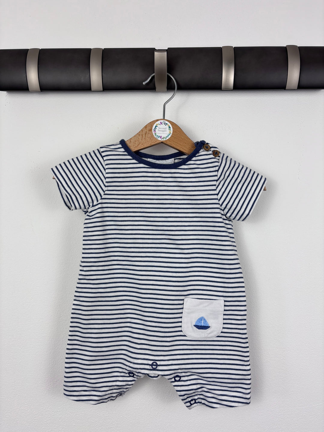 The Little White Company Nautical Romper 3-6 Months-Rompers-Second Snuggle Preloved