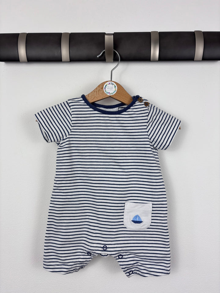 The Little White Company Nautical Romper 3-6 Months-Rompers-Second Snuggle Preloved