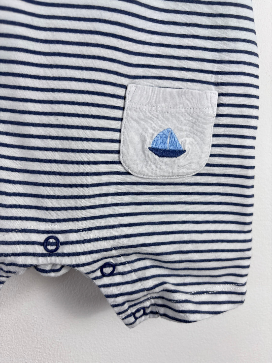 The Little White Company Nautical Romper 3-6 Months-Rompers-Second Snuggle Preloved