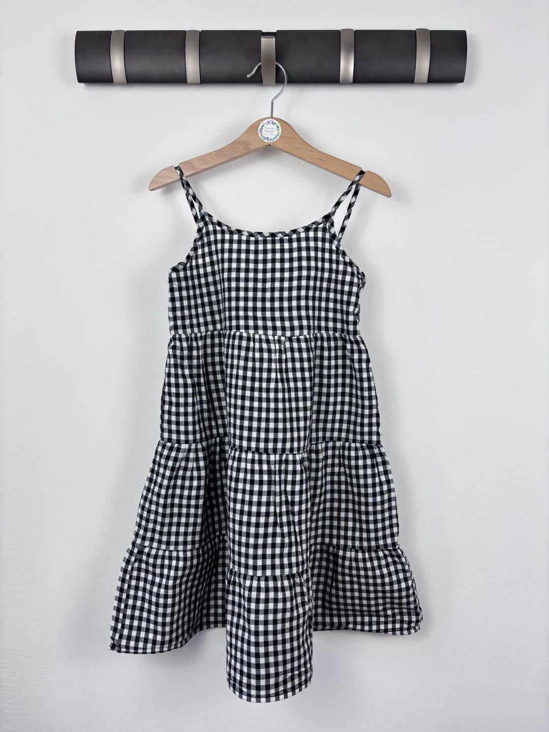 Pep & Co Black Gingham Summer Dress 4-5 Years-Dresses-Second Snuggle Preloved