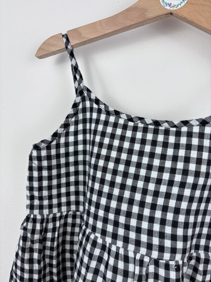 Pep & Co Black Gingham Summer Dress 4-5 Years-Dresses-Second Snuggle Preloved