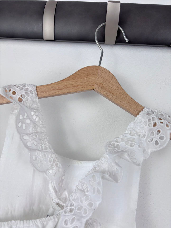 Vertbaudet White Cotton Dress 3 Years