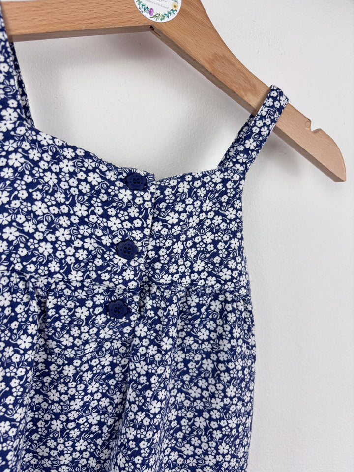 JoJo Maman Bebe Navy Floral Jumpsuit 18-24 Months