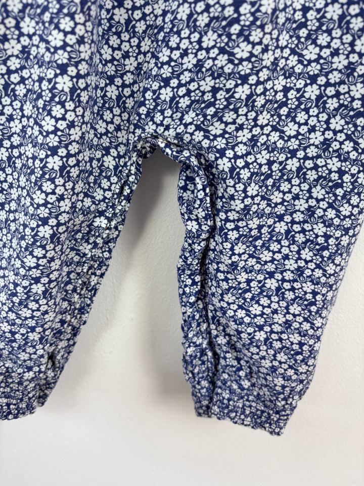 JoJo Maman Bebe Navy Floral Jumpsuit 18-24 Months