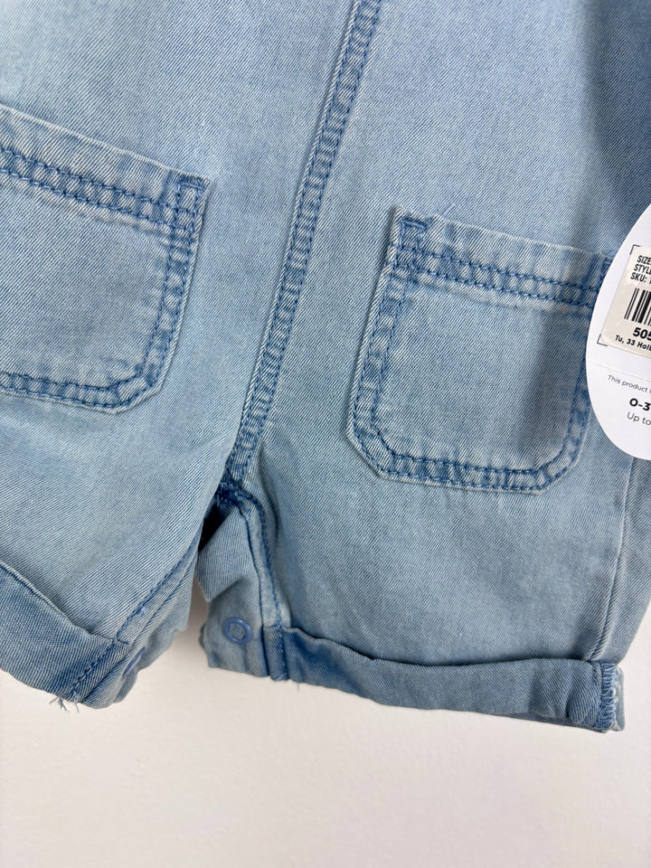 Tu Denim Short Dungarees 0-3 Months