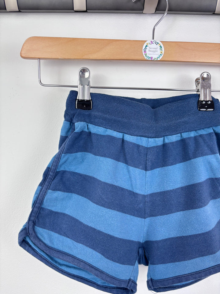 Maxomorra Blue Striped Shorts 5-6 Years