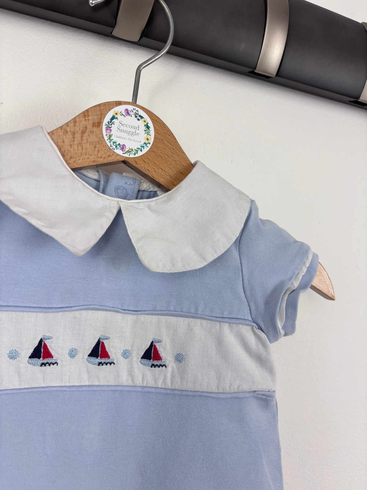 Next Sailboat Romper Up to 3 Months-Rompers-Second Snuggle Preloved
