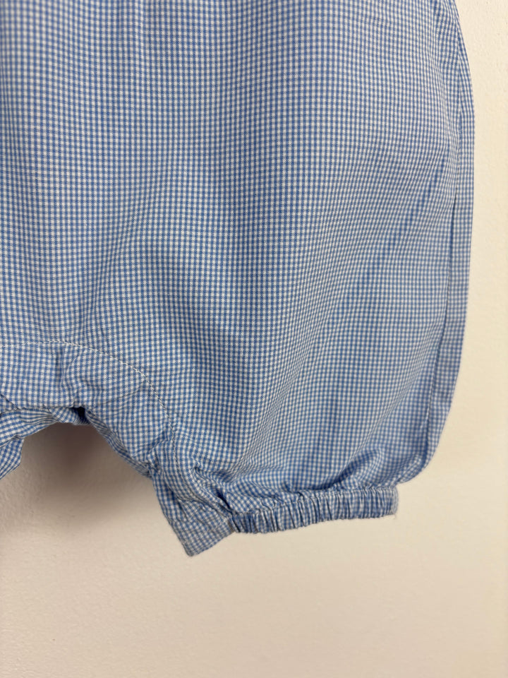 JoJo Maman Bebe Blue Sailboat Romper 3-6 Months
