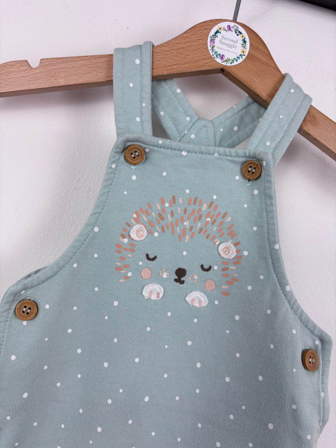Mothercare Hedgehog Dungarees Up to 1 Month-Dungarees-Second Snuggle Preloved