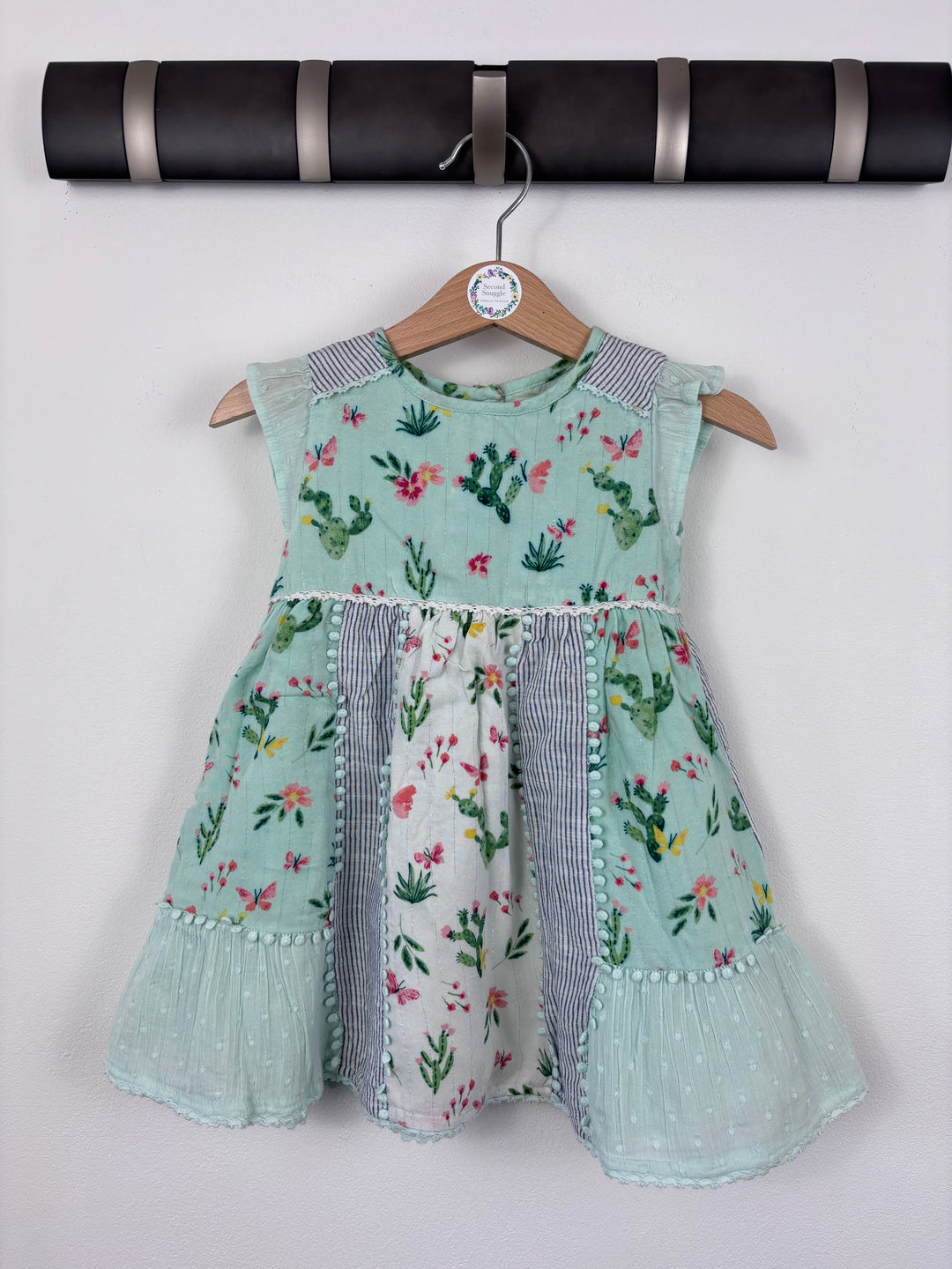 Mantaray Cactus Patch Dress 9-12 Months-Dresses-Second Snuggle Preloved