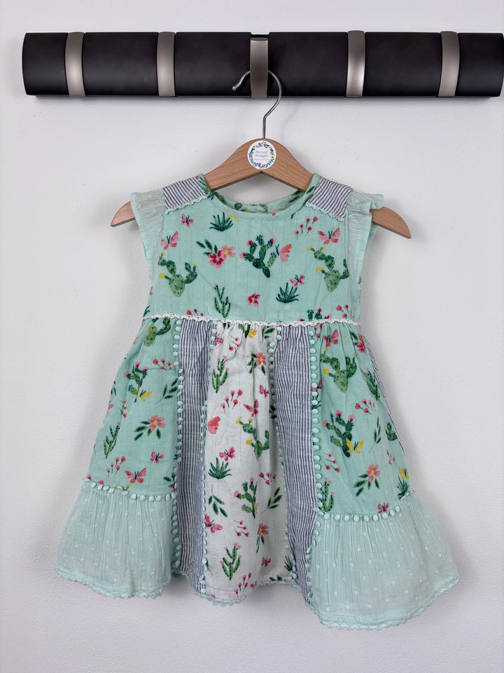 Mantaray Cactus Patch Dress 9-12 Months-Dresses-Second Snuggle Preloved