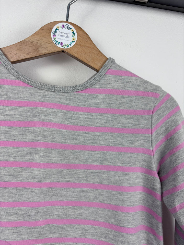 Baby Boden Pink Grey Striped Owl Dress 3-4 Years