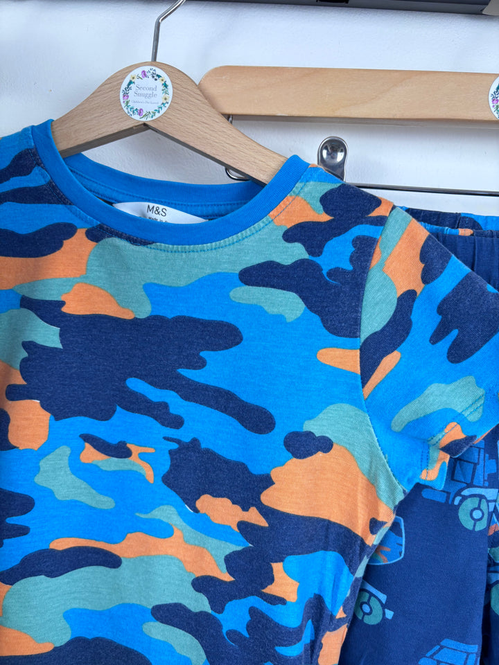 M&S Construction and Camo Pyjamas 3-4 Years