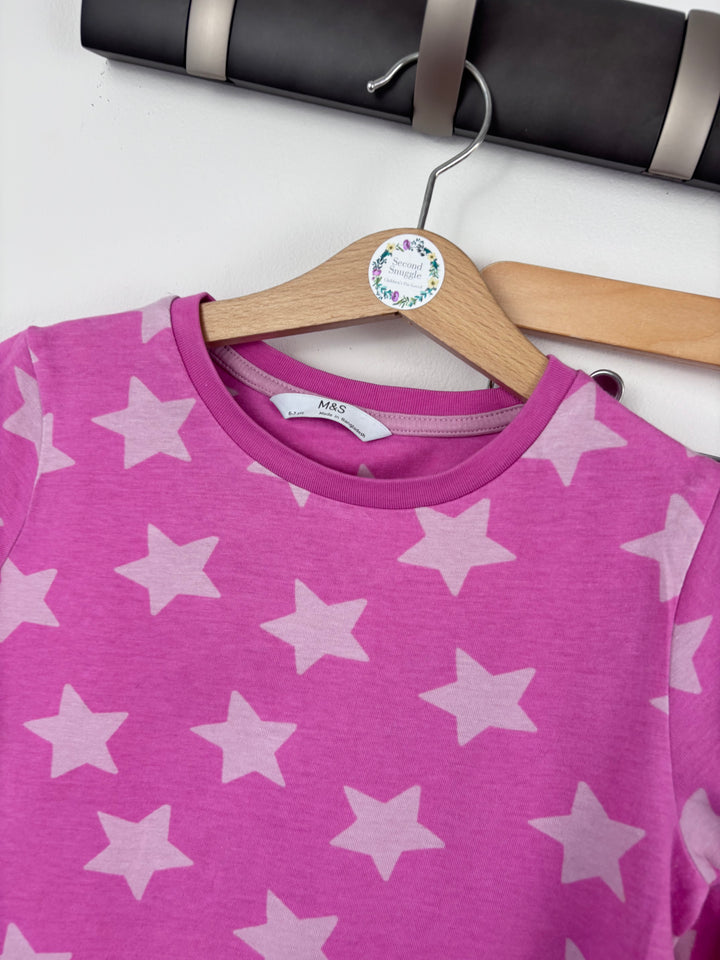 M&S Pink Star Pyjamas 6-7 Years