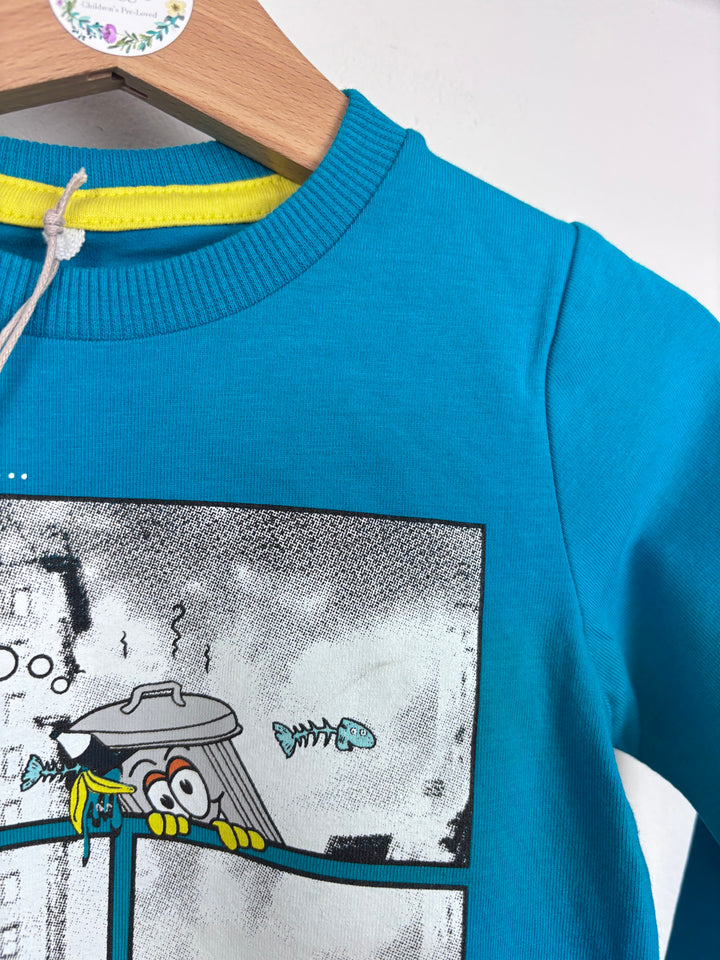 Name It Blue City Scene Top 9-12 Months-Tops-Second Snuggle Preloved