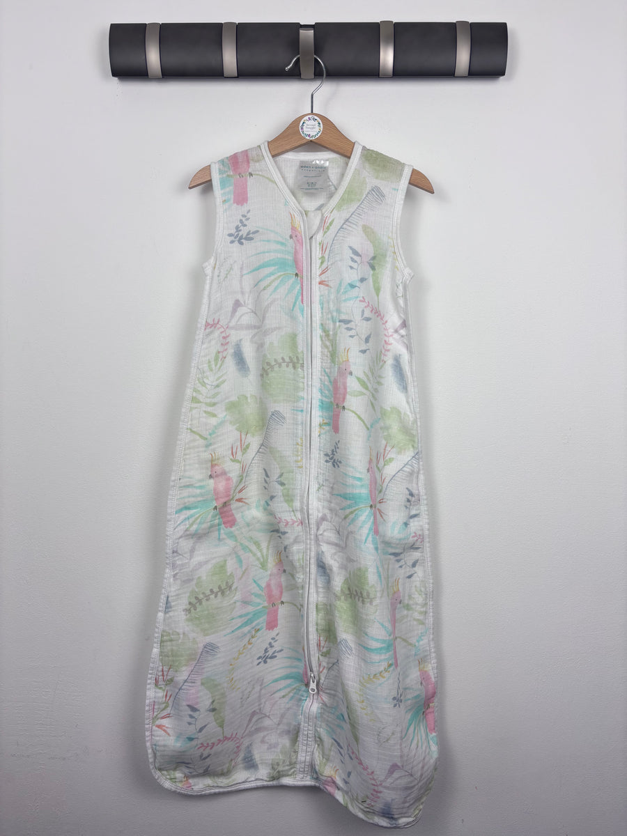 Aden & Anais Pastel Birds Muslin Sleeping Bag 6-18 Months-Sleeping Bags-Second Snuggle Preloved