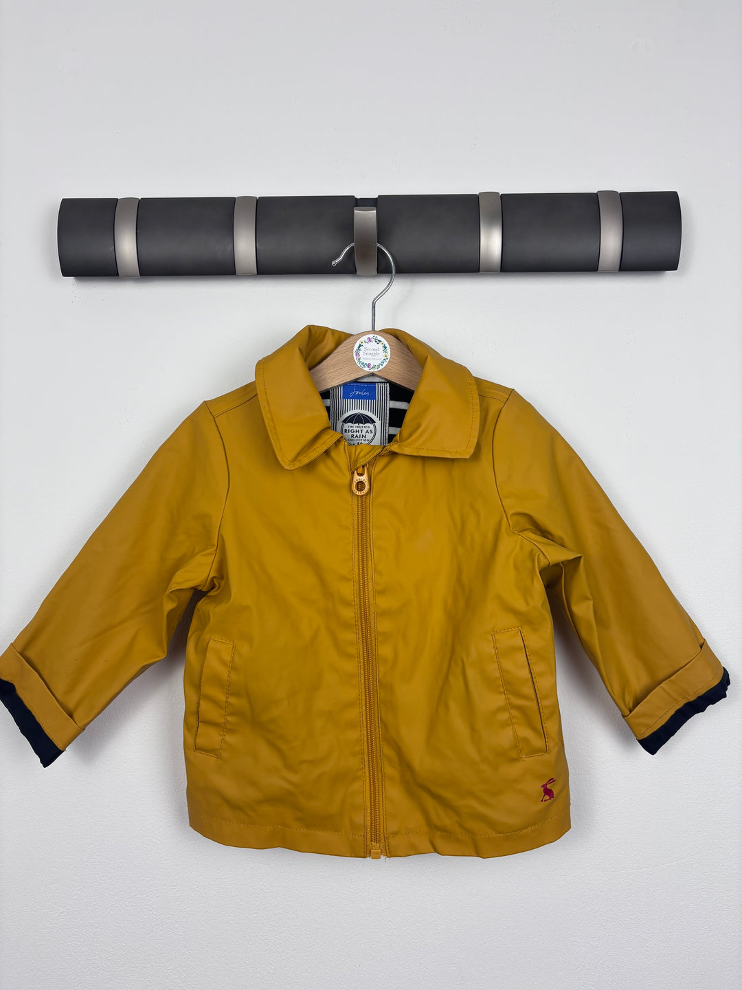 Joules Mustard Raincoat 6-9 Months-Coats-Second Snuggle Preloved
