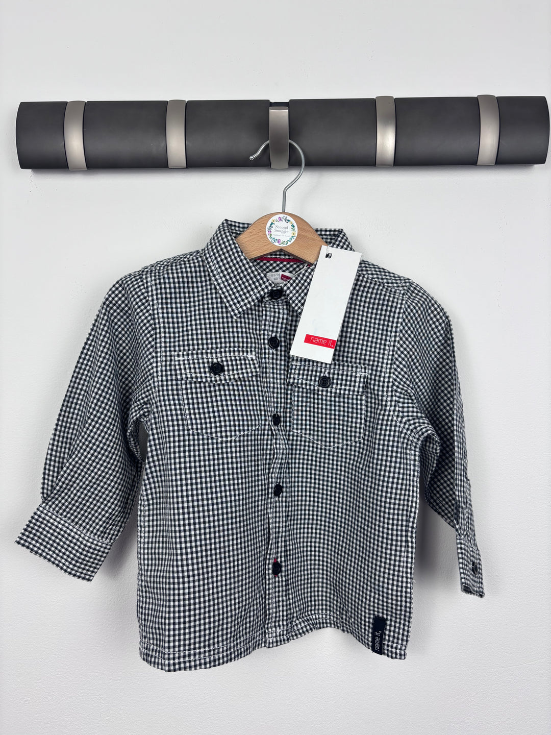 Name It Check Shirt 9-12 Months-Shirts-Second Snuggle Preloved