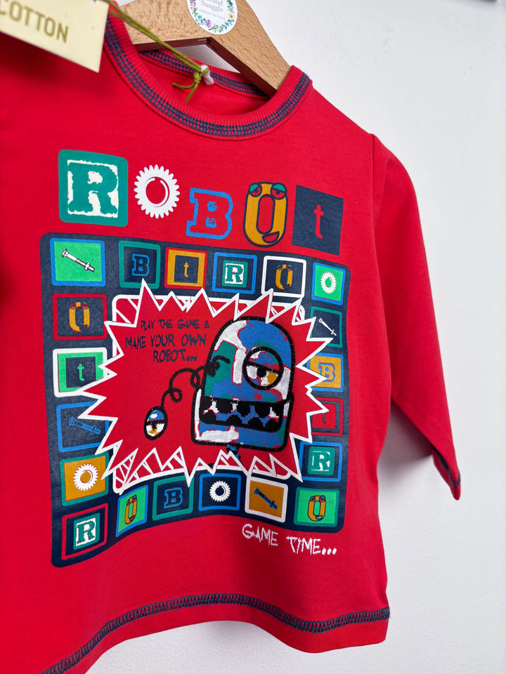 Name It Red Organic Cotton Top 6-9 Months-Tops-Second Snuggle Preloved