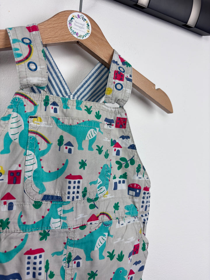 Frugi Reversible Dino Dungarees 6-12 Months-Dungarees-Second Snuggle Preloved