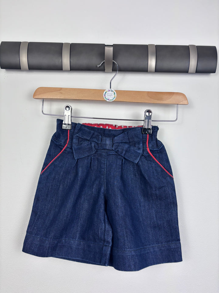 Next Denim Bow Shorts 18-24 Months-Shorts-Second Snuggle Preloved
