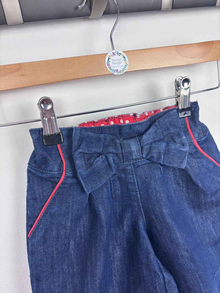 Next Denim Bow Shorts 18-24 Months-Shorts-Second Snuggle Preloved