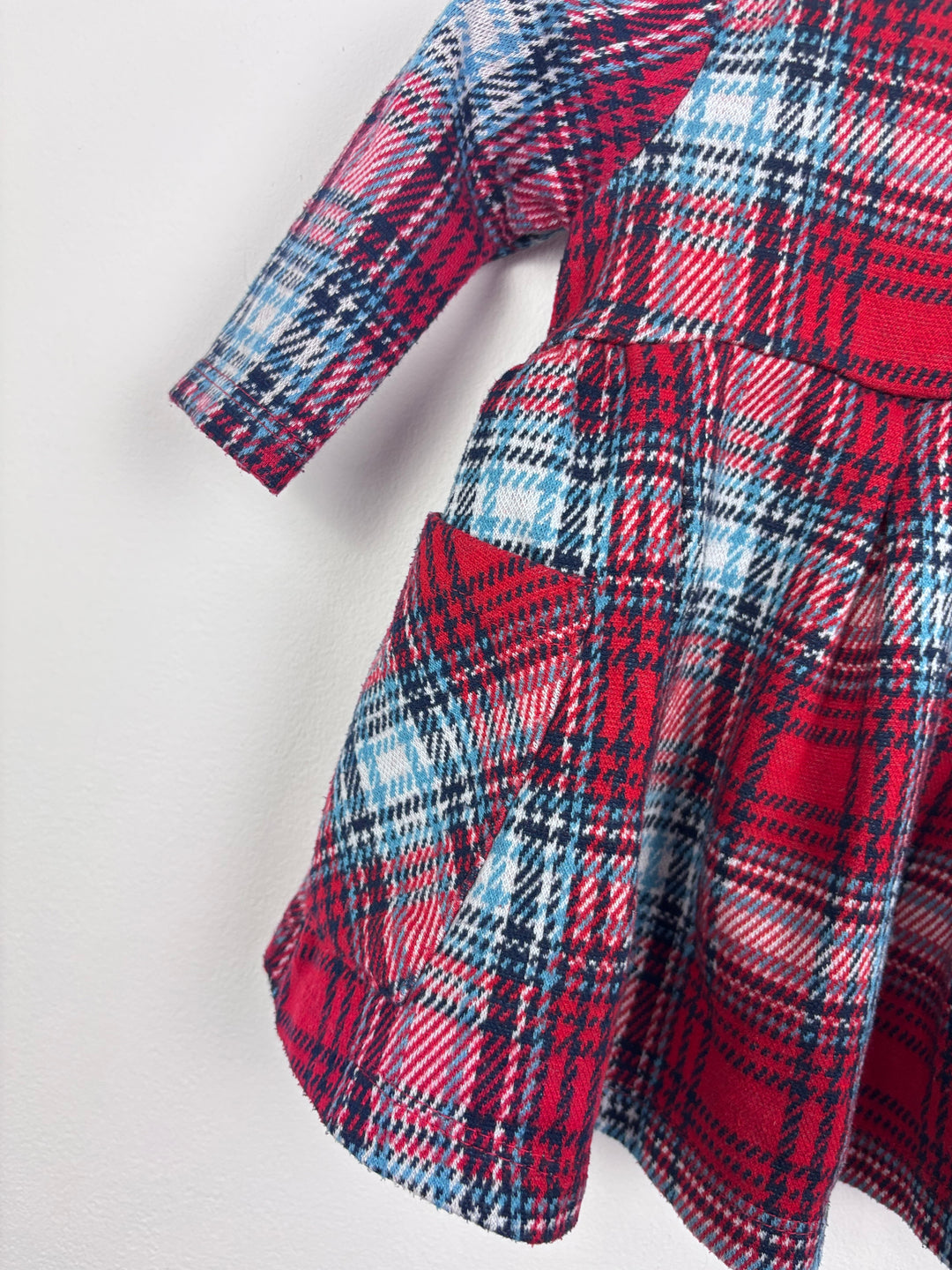 Next Red Tartan Dress with Pockets 3-6 Months-Dresses-Second Snuggle Preloved