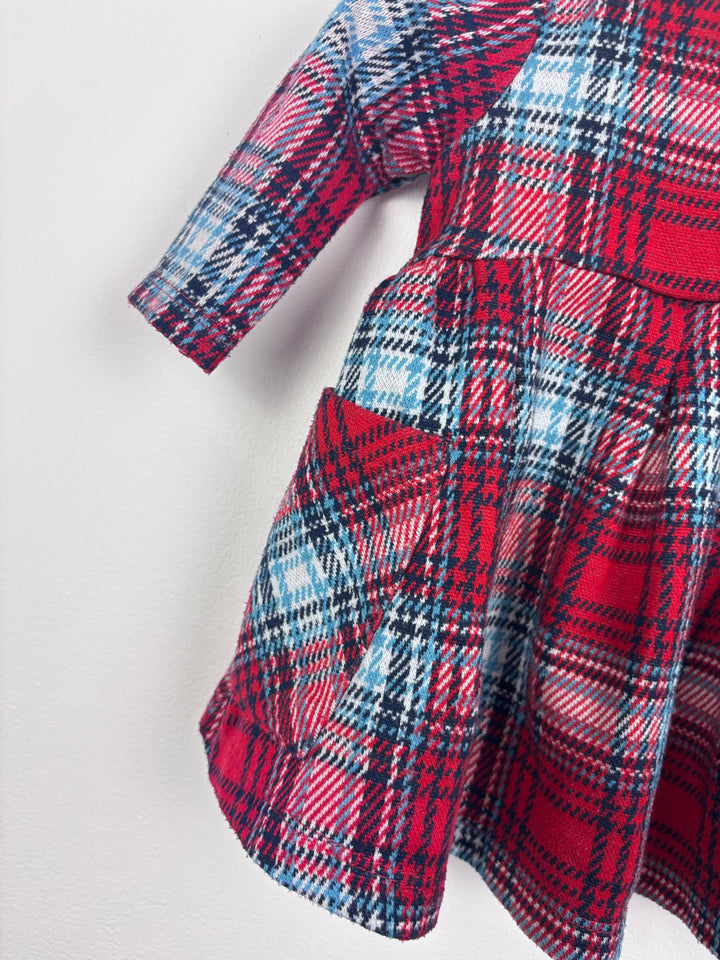 Next Red Tartan Dress with Pockets 3-6 Months-Dresses-Second Snuggle Preloved