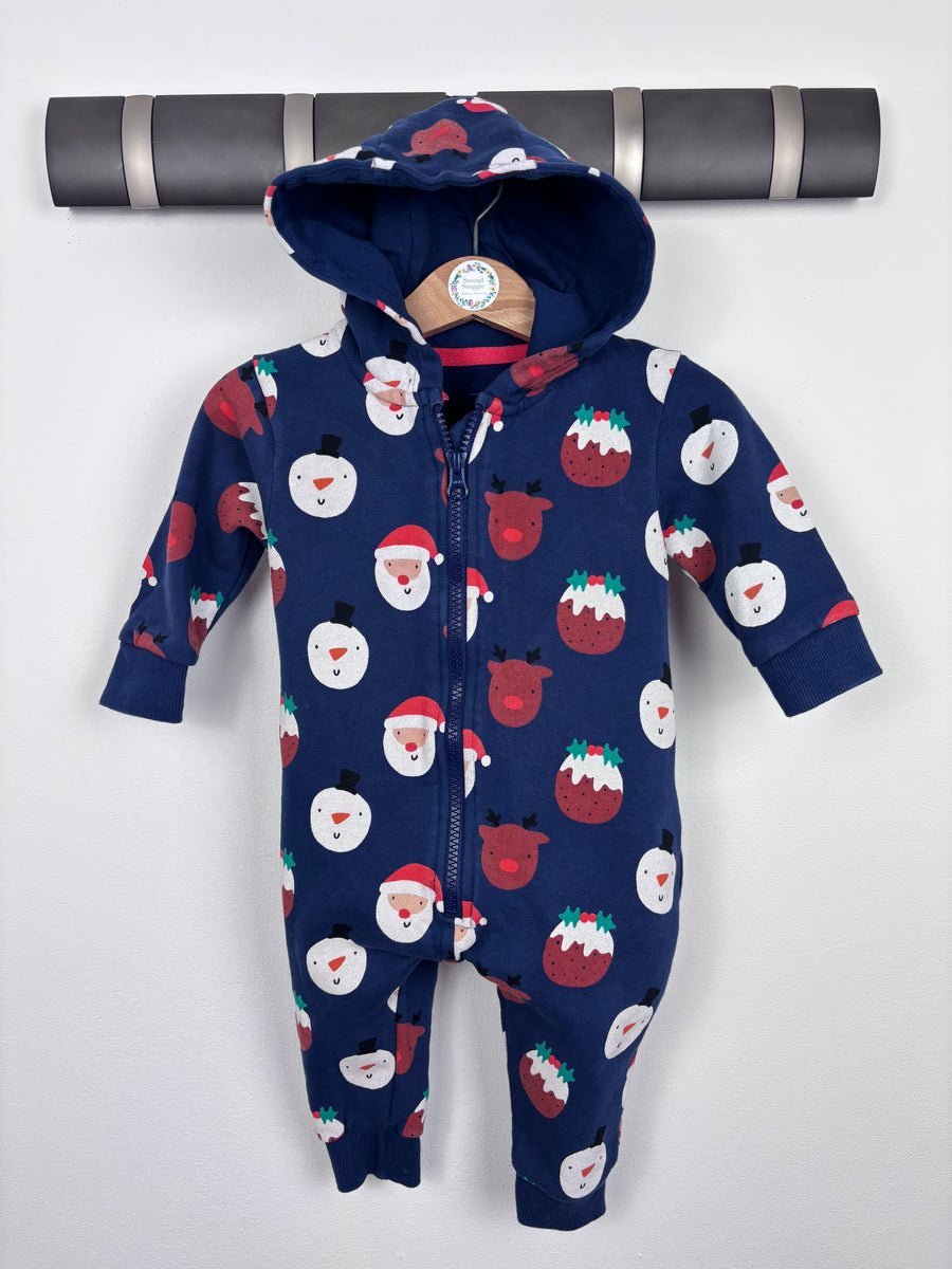 Next Festive All-in-One with Hood 6-9 Months-All In One-Second Snuggle Preloved