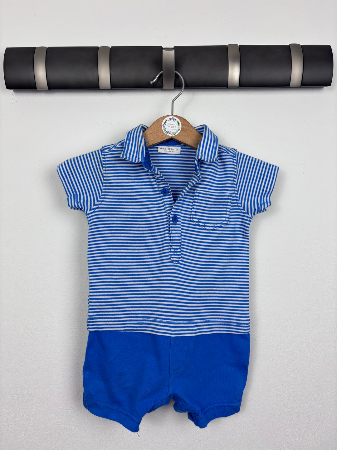 Next Striped Romper 3-6 Months-Rompers-Second Snuggle Preloved