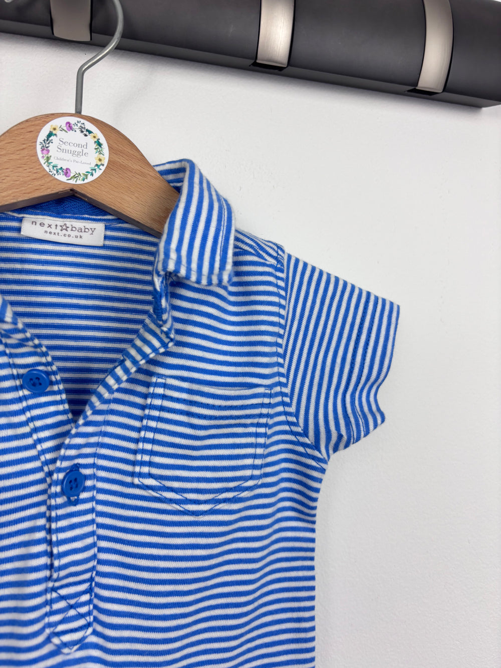 Next Striped Romper 3-6 Months-Rompers-Second Snuggle Preloved