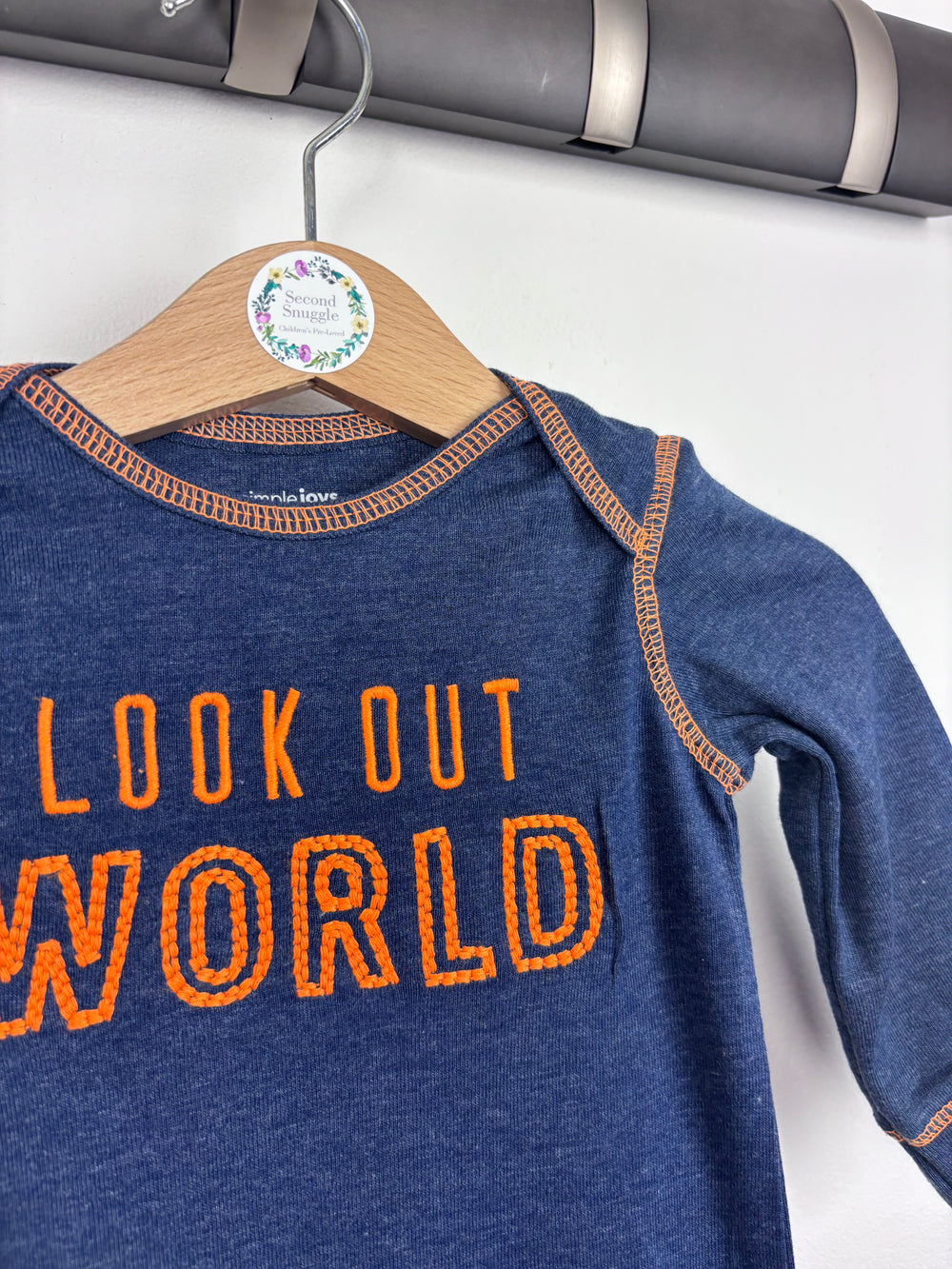 Carters Look Out World Sleepsuit 3-6 Months-Rompers-Second Snuggle Preloved