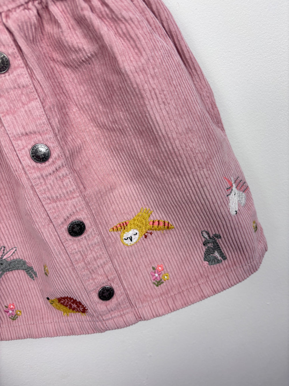 M&S Pink Cord Animal Pinafore 2-3 Years-Dresses-Second Snuggle Preloved