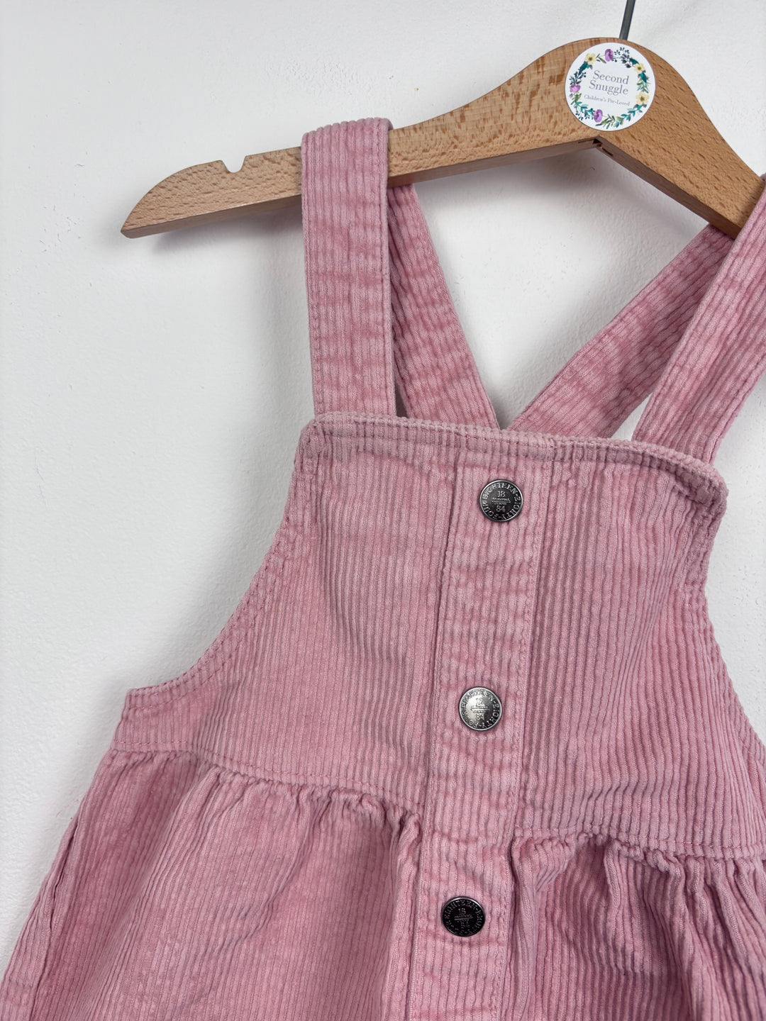 M&S Pink Cord Animal Pinafore 2-3 Years-Dresses-Second Snuggle Preloved