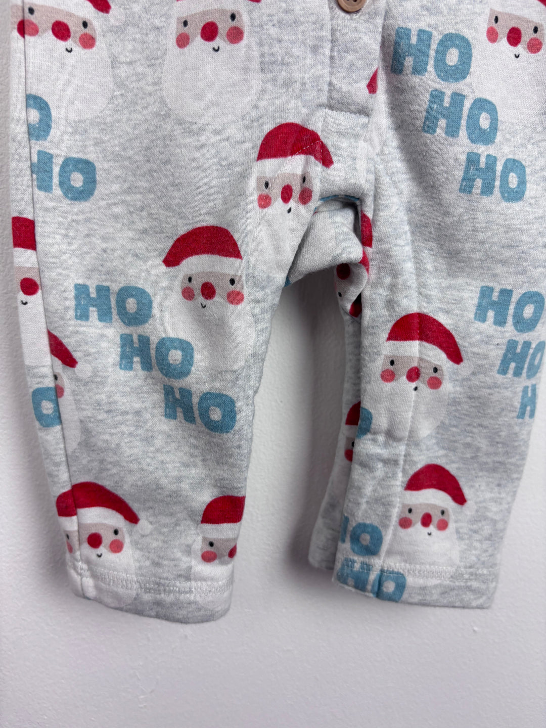 M&S Grey Santa Romper 6-9 Months-Dungarees-Second Snuggle Preloved